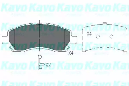 KAVO PARTS SUBARU Гальмівні колодки передн.Impreza,Legacy