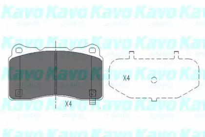 KAVO PARTS TESLA Тормозные колодки передн.Tesla S 12-,Cadillac,Ford