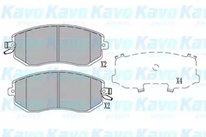 KAVO PARTS SUBARU гальмівні колодки передні Forester(SG) 2.0,2.0S 02- Impreza,Legacy