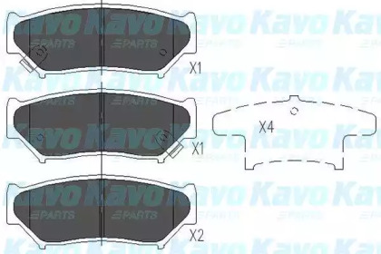 KAVO PARTS SUZUKI гальмівні колодки перед. Grand Vitara -03