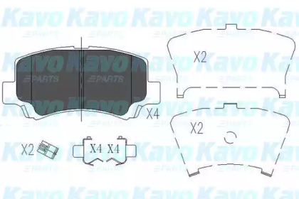 KAVO PARTS SUZUKI Гальмівні колодки передн. Wagon 98-