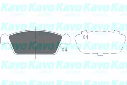 KAVO PARTS DAEWOO Тормозные колодки передн.Tico 95-