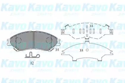 KAVO PARTS SUZUKI колодки гальм. передні SX4 S-Cross, Vitara, 1,4-1,6 13-