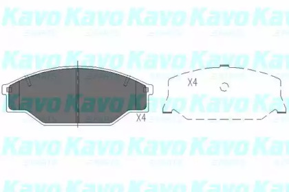 KAVO PARTS TOYOTA Колодки тормозные передн.Hiace II,Hilux II,VW Taro 89-