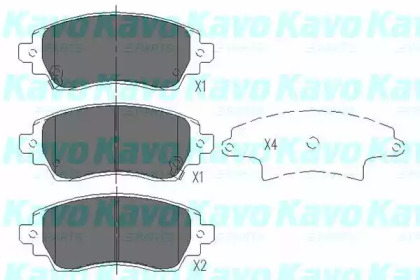 KAVO PARTS IVECO Колодки гальмівні пер./задн. DAILY 96