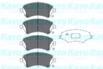 KAVO PARTS TOYOTA Тормозные колодки передн.Corolla 02-