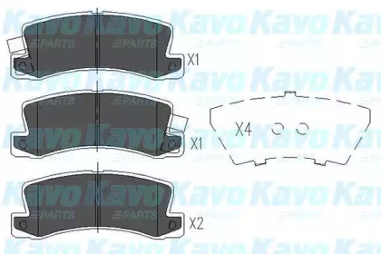 KAVO PARTS TOYOTA гальмівні колодки задн. Carina E 92-