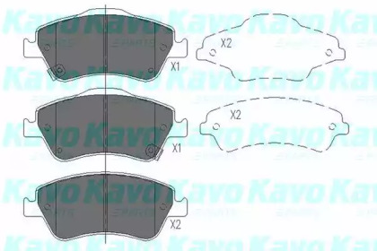 KAVO PARTS TOYOTA гальмівні колодки передн.Avensis 09-,Auris 07-