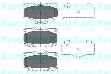 KAVO PARTS TOYOTA Гальмівні колодки LandCruiser 3,0-3,4 -02