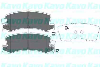 KAVO PARTS TOYOTA гальмівні колодки задн.Corolla 97-