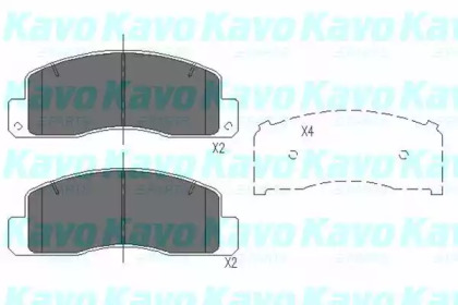 KAVO PARTS TOYOTA Гальмівні колодки передн.Hiace