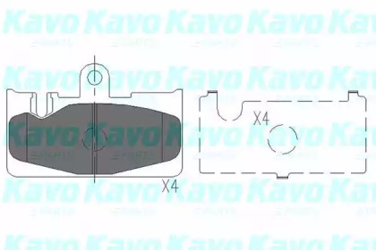 KAVO PARTS TOYOTA Гальмівні колодки задн.Lexus LS (FE) 430 00-