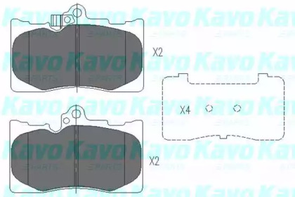 KAVO PARTS TOYOTA Гальмівні колодки передн. Lexus GS 05-