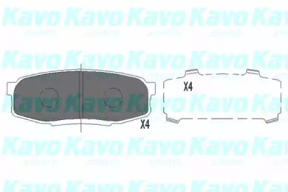 KAVO PARTS TOYOTA колодки гальмів. задн.Land Cruiser 200 4.7/4.5d 08-