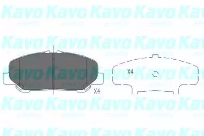 KAVO PARTS TOYOTA колодки гальм. передн. PREVIA III 05-