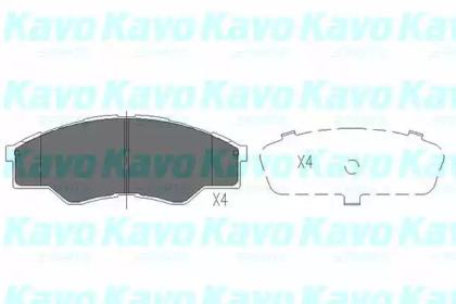 KAVO PARTS TOYOTA Тормозные колодки передн.Hilux II,III 01-