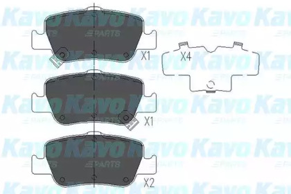 KAVO PARTS TOYOTA гальм.колодки задн.Auris,Corolla 07-