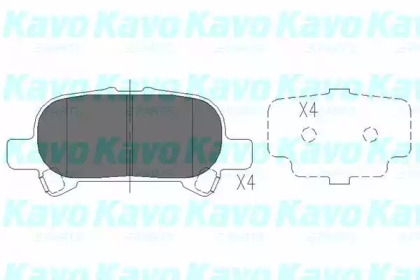 KAVO PARTS TOYOTA тормозные колодки задн. Avalon 01-