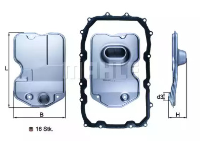 MAHLE VW Фильтр к-кт  АКПП Audi Q7,Porsche Cayenne,Touareg 02-