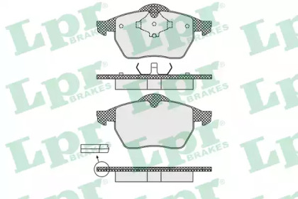 Колодка гальм. диск. AUDI A3, SEAT IBIZA III, SKODA, VW передн. (вир-во LPR)