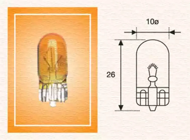 MAGNETI MARELLI WY5W 12V5W автолампа (жовта) безцокольна (W2,1x9,5d)