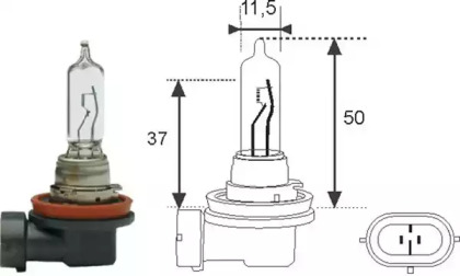 Лампа розжарювання H9 12V 65W PGJ19-5 (вир-во Magneti Marelli)