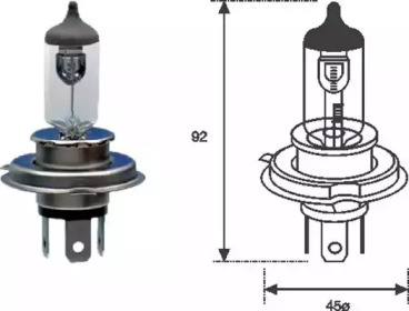 MAGNETI MARELLI H4 12V 60/55W автолампа