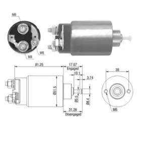 MEATDORIA FORD Магнітний перемикач стартера COUGAR 2.5 V6 24V 00-01, FOCUS I 1.8 TDCi 01-04, MAZDA TRIBUTE 2.0 4WD 00-08, JAGUAR X-TYPE I 2.2 D 05-09