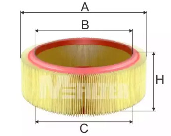 Фільтр повітряний RENAULT (вир-во M-filter)