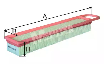 Фільтр повітряний Citroen, Peugeot (вир-во M-filter)