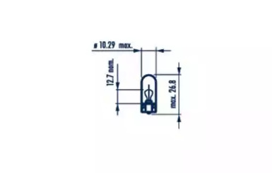 Лампа W5W 12V 5W W2.1X9.5D