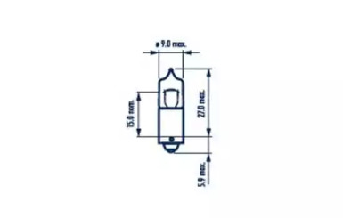 Лампа H10W 12V 10W BA 9s