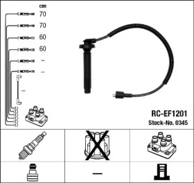 К-кт проводiв NGK (RC-EF1201) SUBARU Forester \2,0 \97-05