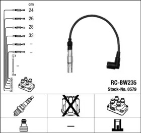 К-кт проводiв NGK (RC-BW235) BMW 3/5/Z3 \1,6-1,9 \93-06