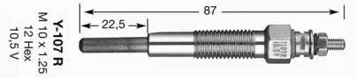 Свічка розжарювання NGK Standard (Y-107R)