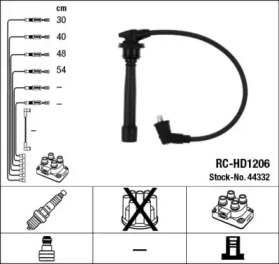 PRZEWODY ZAPЈ NGK RC-HD1206 HYUNDAI GETZ KIA CERATO 04-