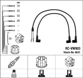 8621 Комплект ізольованих проводів для свічок запалення RC-VW903