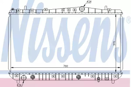 NISSENS DAEWOO Радіатор охолодження LACETTI 1.8 AUT.03-