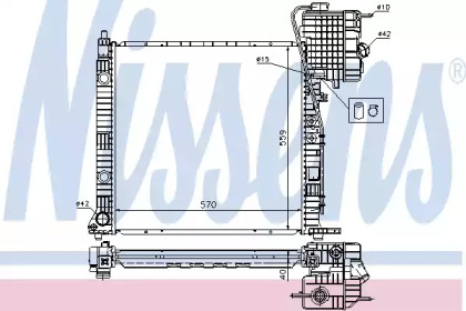 NISSENS DB Радіатор охолодження Vito 2.0/2.3 97-