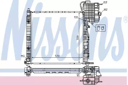 Радіатор охолодження MERCEDES VITO I W638 (96-) (вир-во Nissens)