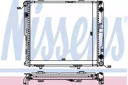 Радіатор охолодження MERCEDES E-CLASS W 124 (84-) D, AT (вир-во Nissens)