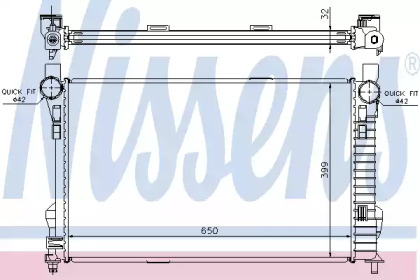 NISSENS DB Радіатор охолодження двиг. W203, S203