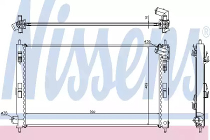NISSENS MITSUBISHI Радіатор охолодження LANCER 2.0 D 07-