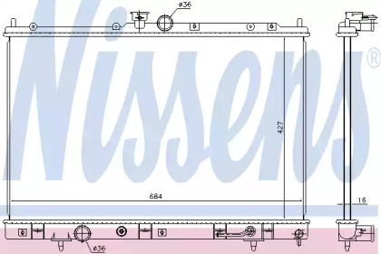 NISSENS MITSUBISHI Радіатор охолодження OUTLANDER 2.4 03- (автомат)