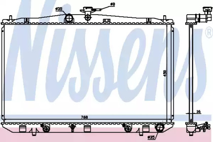 Радіатор охолодження LEXUS RX III (08-) (вир-во Nissens)