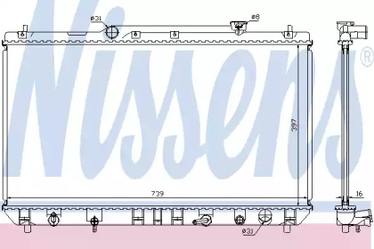 Радіатор охолодження TOYOTA CAMRY (96-) 2.2 i (вир-во Nissens)