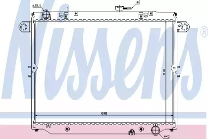 NISSENS TOYOTA Радіатор охолодження Land Cruiser 100 4.7 98-