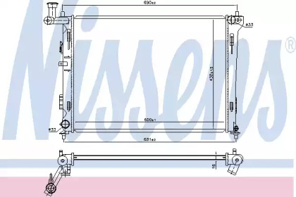 Радіатор охолодження Hyundai i30; KIA CEED (вир-во Nissens)