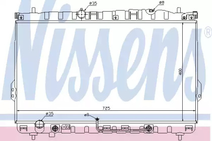 NISSENS HYUNDAI Радіатор сист. охолодження двигуна Trajet 2.0/2.7 00-