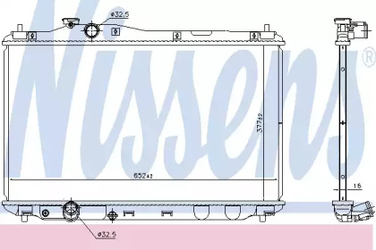 NISSENS HONDA Радіатор охолодження двиг. Civic IX 1.8 12-